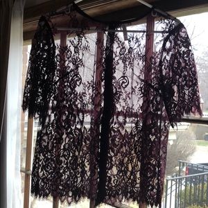 Sheer lace blouse NWOT